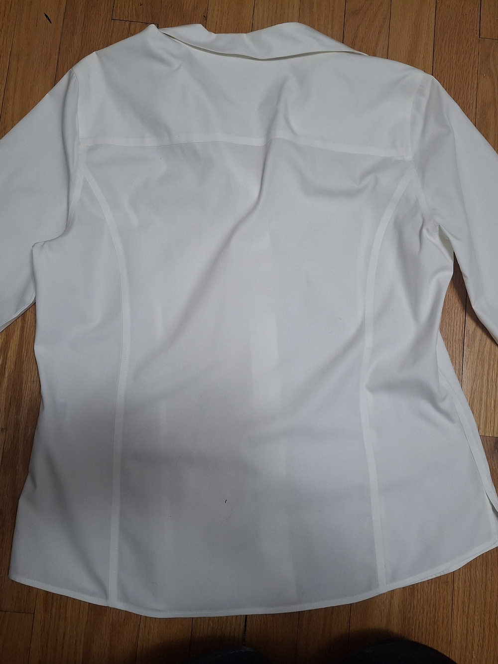 FOXCROFT NON-IRON Wrinkle Free Long Sleeve Button-down Dress Shirt WHITE XL 10 - Picture 3 of 4